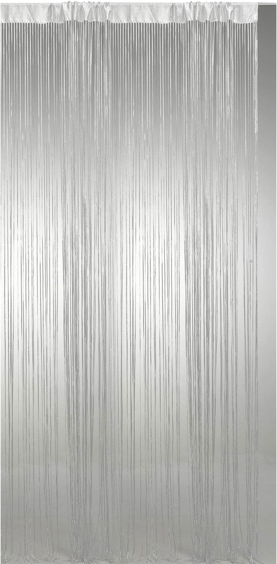 Thread curtain white with Lurex refined rod passage 300x250 cm Curtain curtain # 1485
