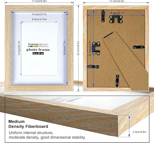Miniatura 9 de Marco de caja de sombra de 8 x 10 pulgadas, juego de 4 marcos de fotos, marco de fotos de pared, marcos de fotos rústicos de madera de granja con