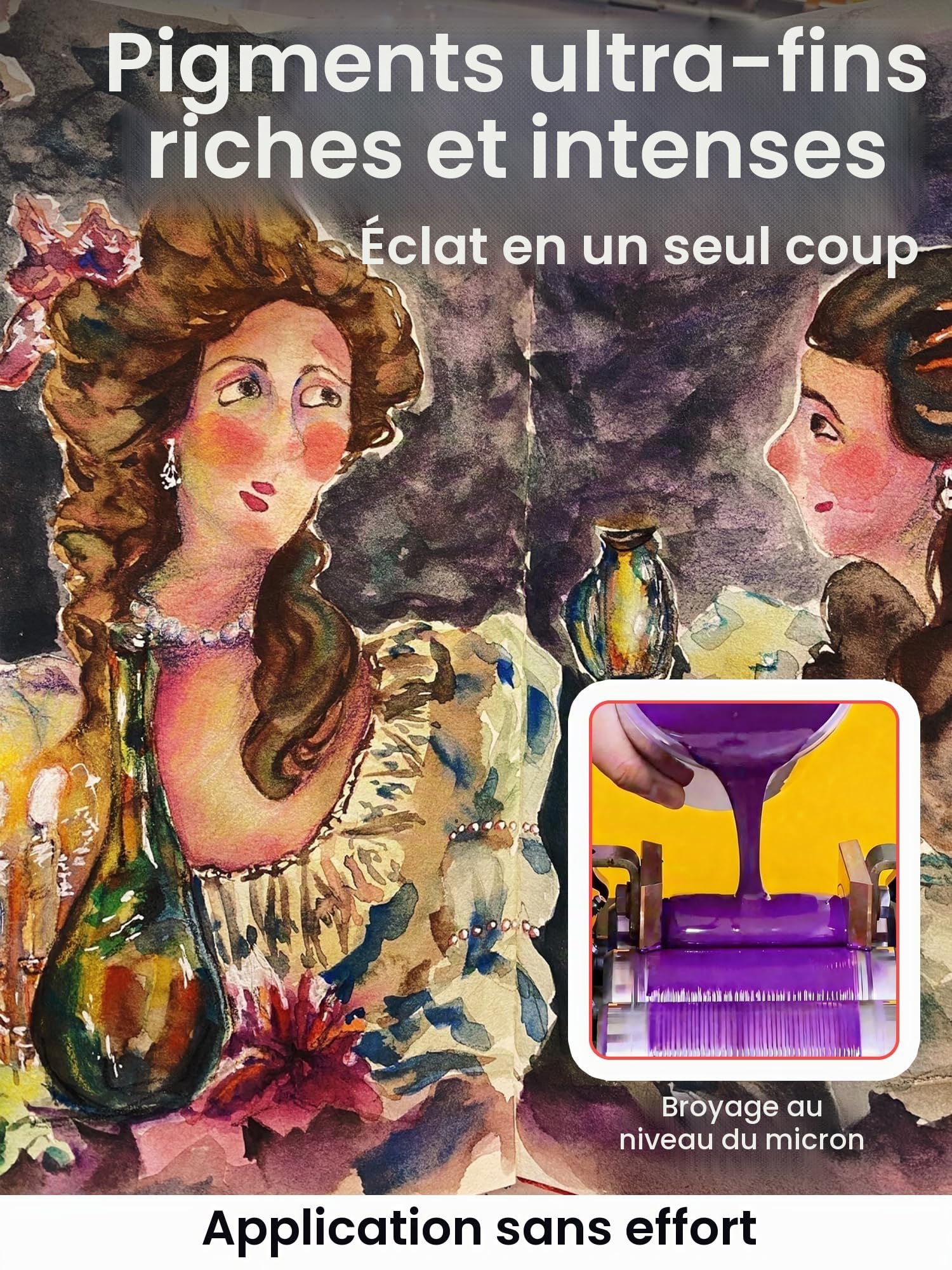 Woomer Aquarelle 24 couleurs couleurs vives haute pigmentation