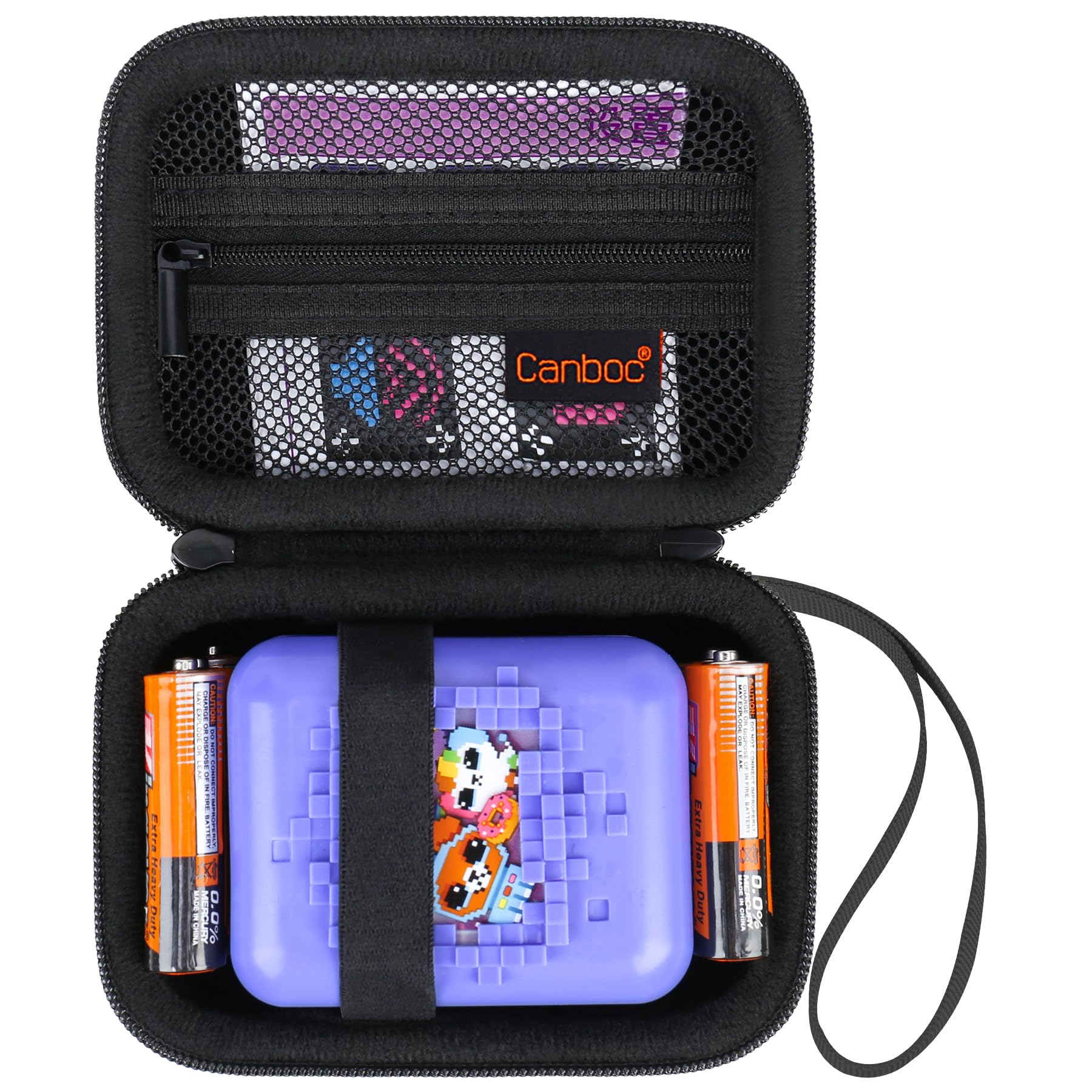 Carrying Travel Case Compatible with Bitzee Interactive Toy Digital Pet and Case, Virtual Electronic Pets Kids Toys Storage Bag, Black (Case Only)