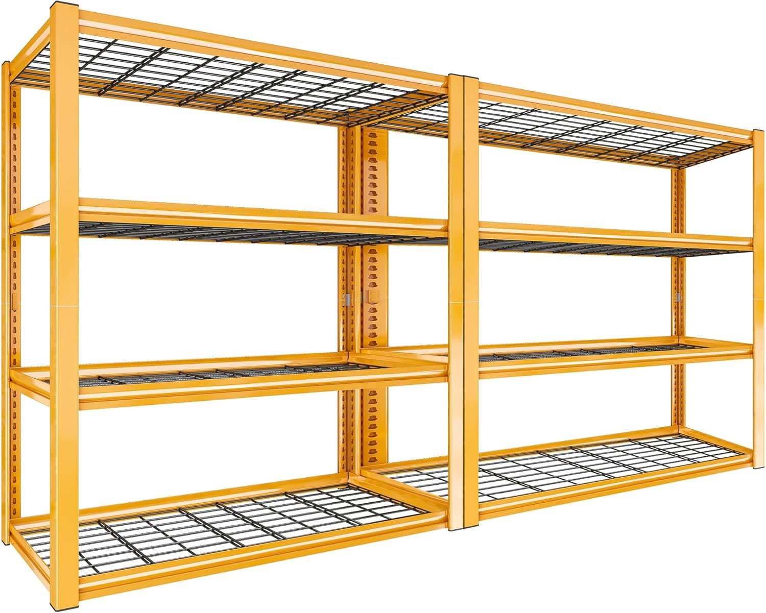REIBII 40" W Garage Shelving 2240 LBS Storage Shelves Adjustable Heavy Duty Shelving 4 Tier Metal Shelves for Storage 59.5"H Metal Shelf for Pantry Basement Warehouse 40"W  19.5"D  59.5"H, 2 Pack