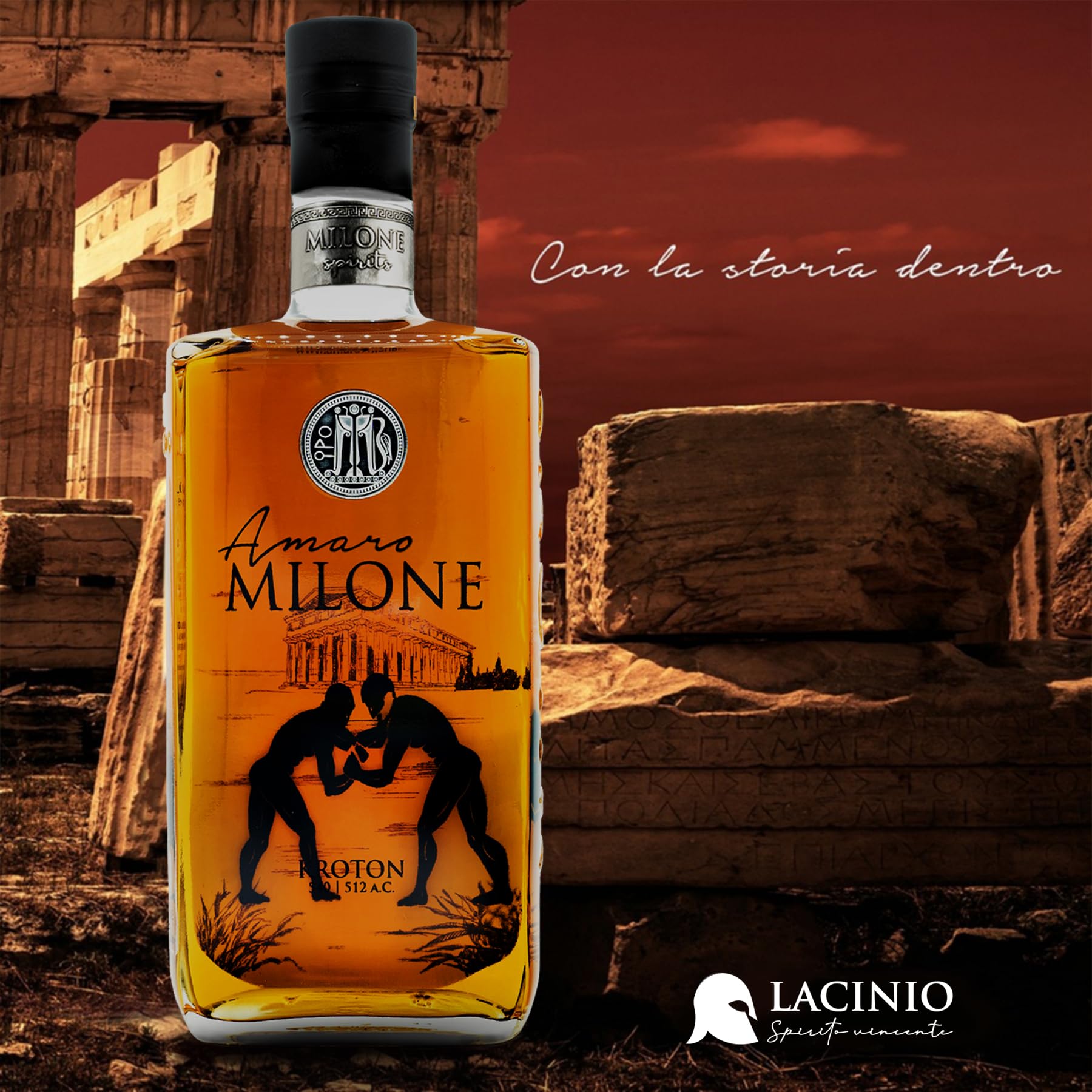 Amaro Milone 70 cl - Liquore Digestivo alle Erbe (35% Vol.) - Premiato come Miglior Amaro Artigianale al Mondo nel 2022 - Gusto Deciso e Rinvigorante