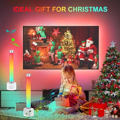 Miniatura 3 de Lámparas de mesa inteligentes, barras de luz RGB de 360 con proyector de estrellas y altavoz Bluetooth 5.0, barras de luz de TV con sincronización