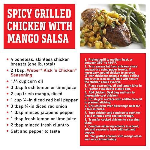 Miniatura 8 de Weber Condimento Kick'n para pollo, coctelera de 11 onzas