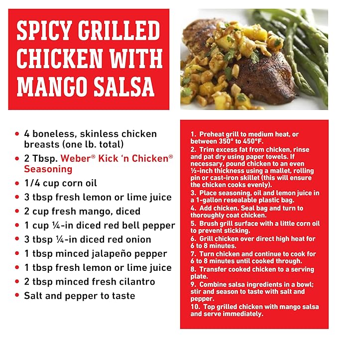 Sazonador Weber Kick'n Chicken, 2.5 oz miniatura 9