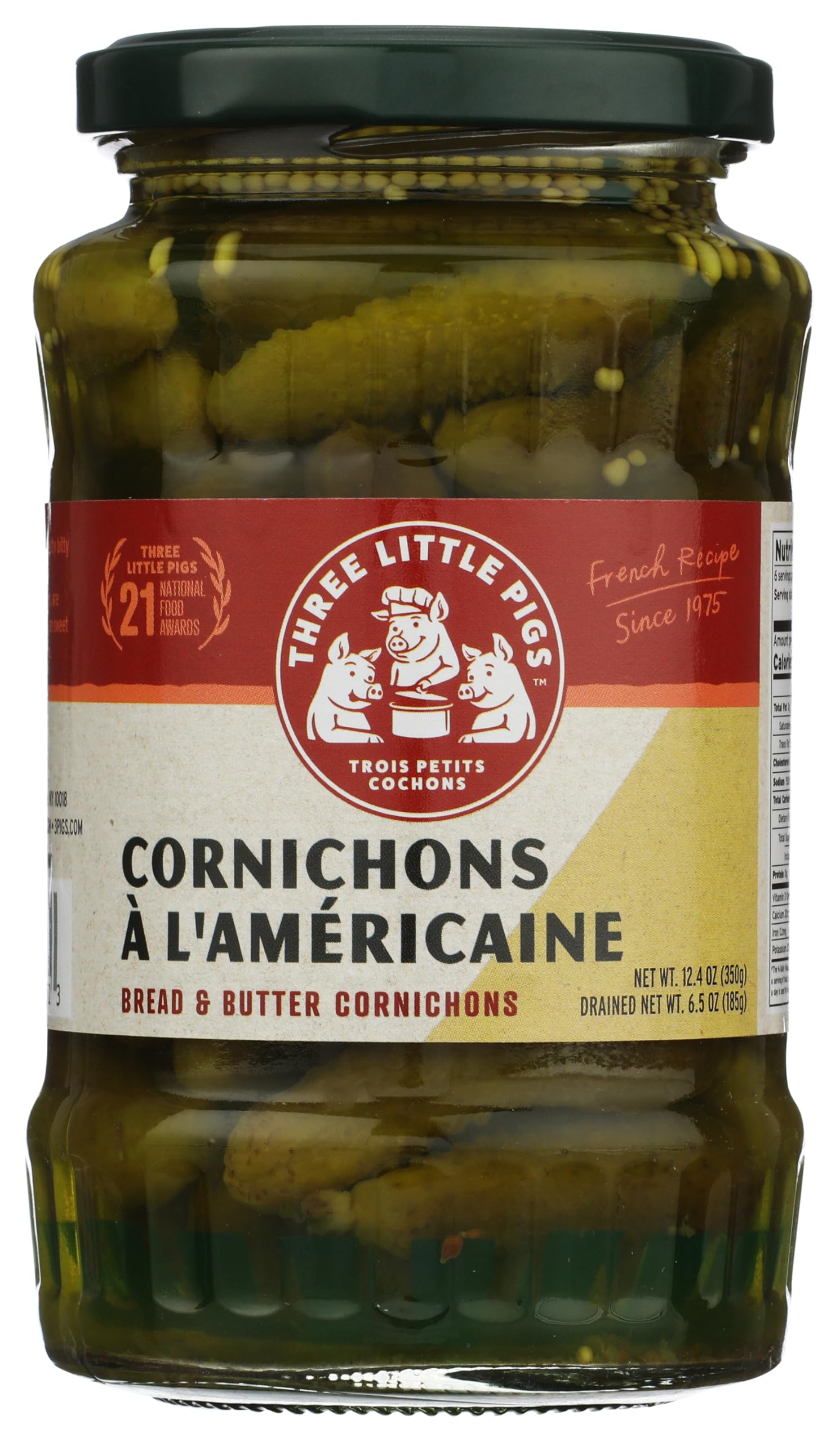 3 Little Pigs, Cornichons Americana, 12.4 Ounce