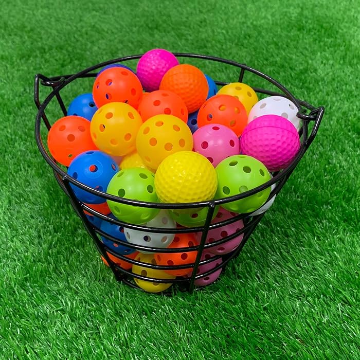 Buy Golf Metal Bucket with Plastic Golf Ball Hollow Sports Golf Foam
