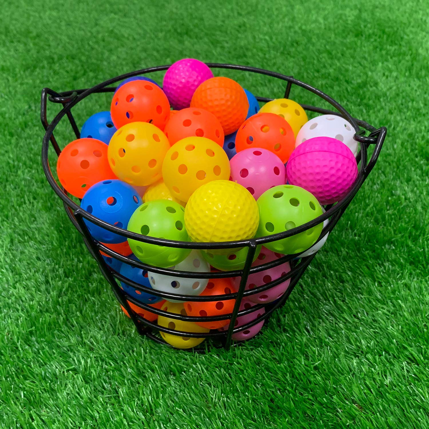 Buy Golf Metal Bucket with Plastic Golf Ball Hollow Sports Golf Foam