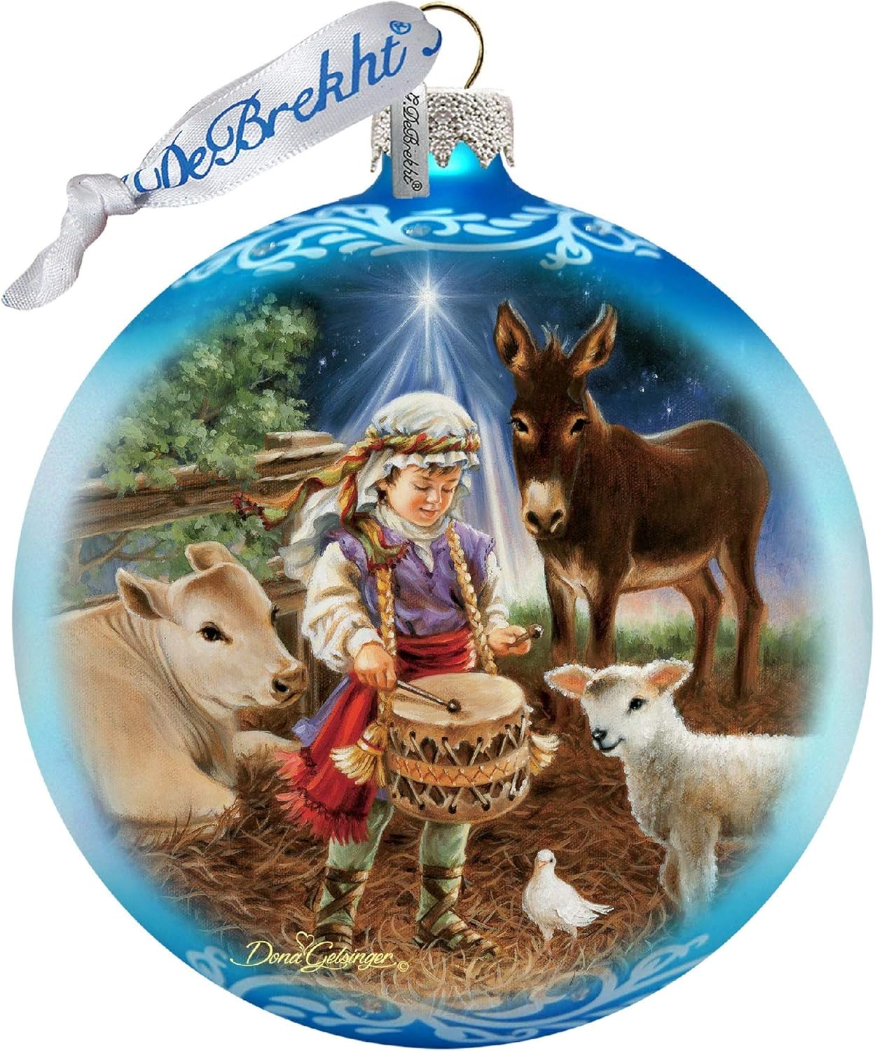 Little Drummer Boy Glass Ornament Art by Dona Gelsinger - 71151-9720 - G.DeBrekht