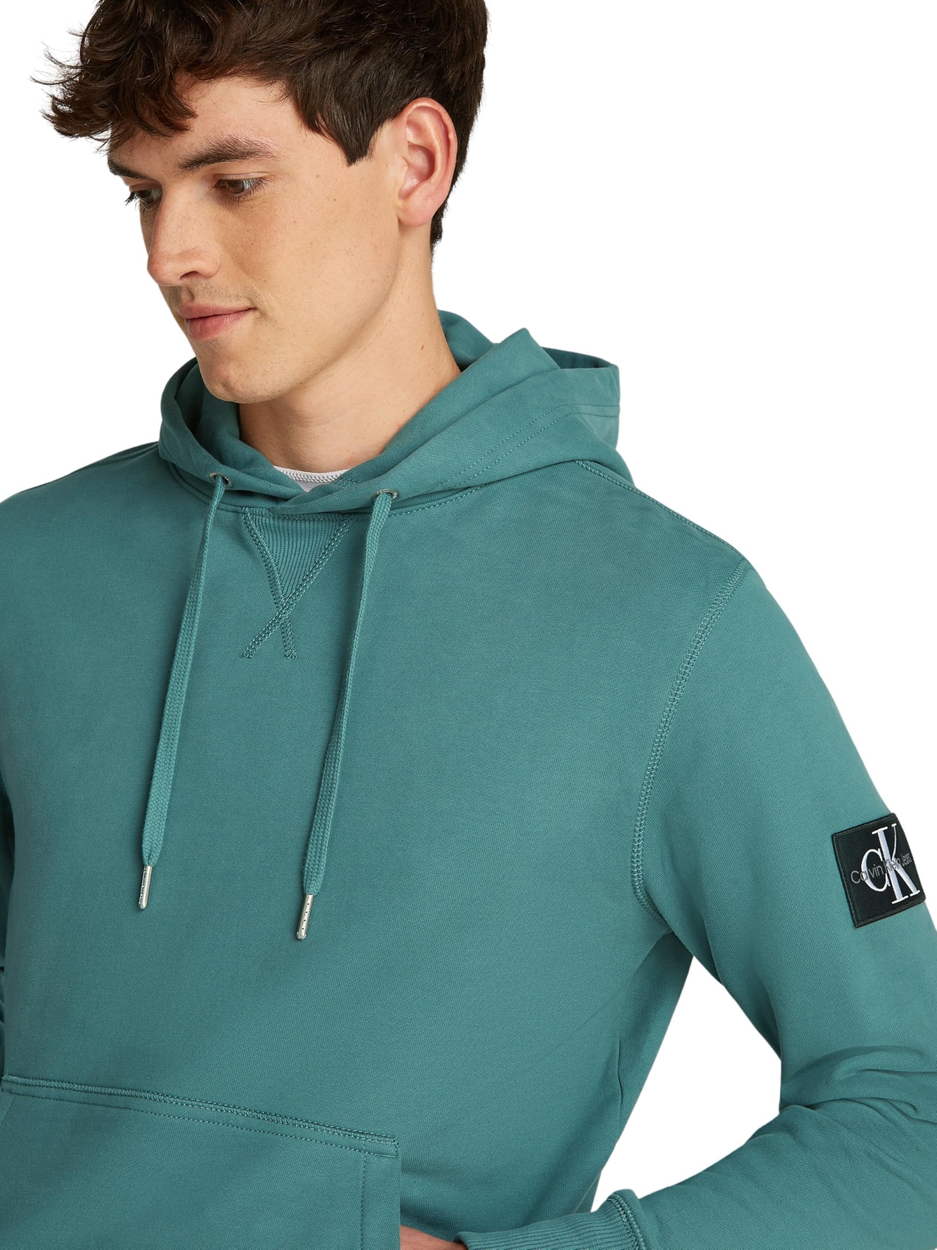 Calvin Klein Felpa Uomo Badge con Cappuccio