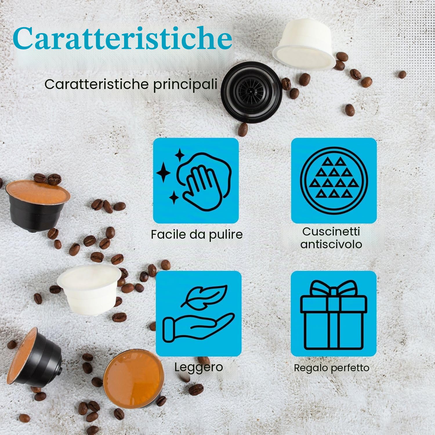 INTIRILIFE Cassetto portacapsule 50 Capsule di caffè- Compatibile con Le Capsule Nespresso -38.2 x 23.2 x 5,6 cm- Cassetto portacapsule Cassetto portacapsule in Nero Macchina per Capsule