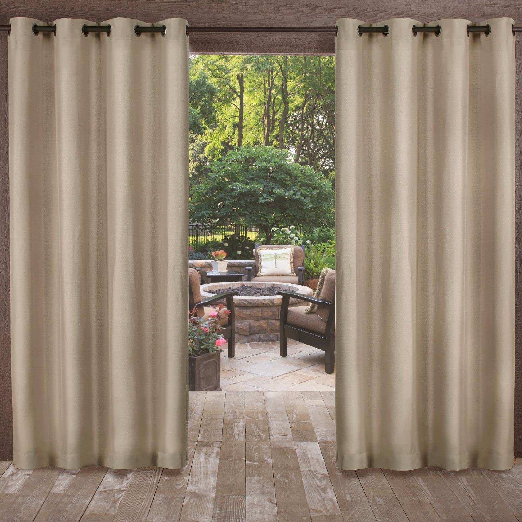 カーテン ann Amazon｜Exclusive Home Curtains Biscayne インドア/アウトドア