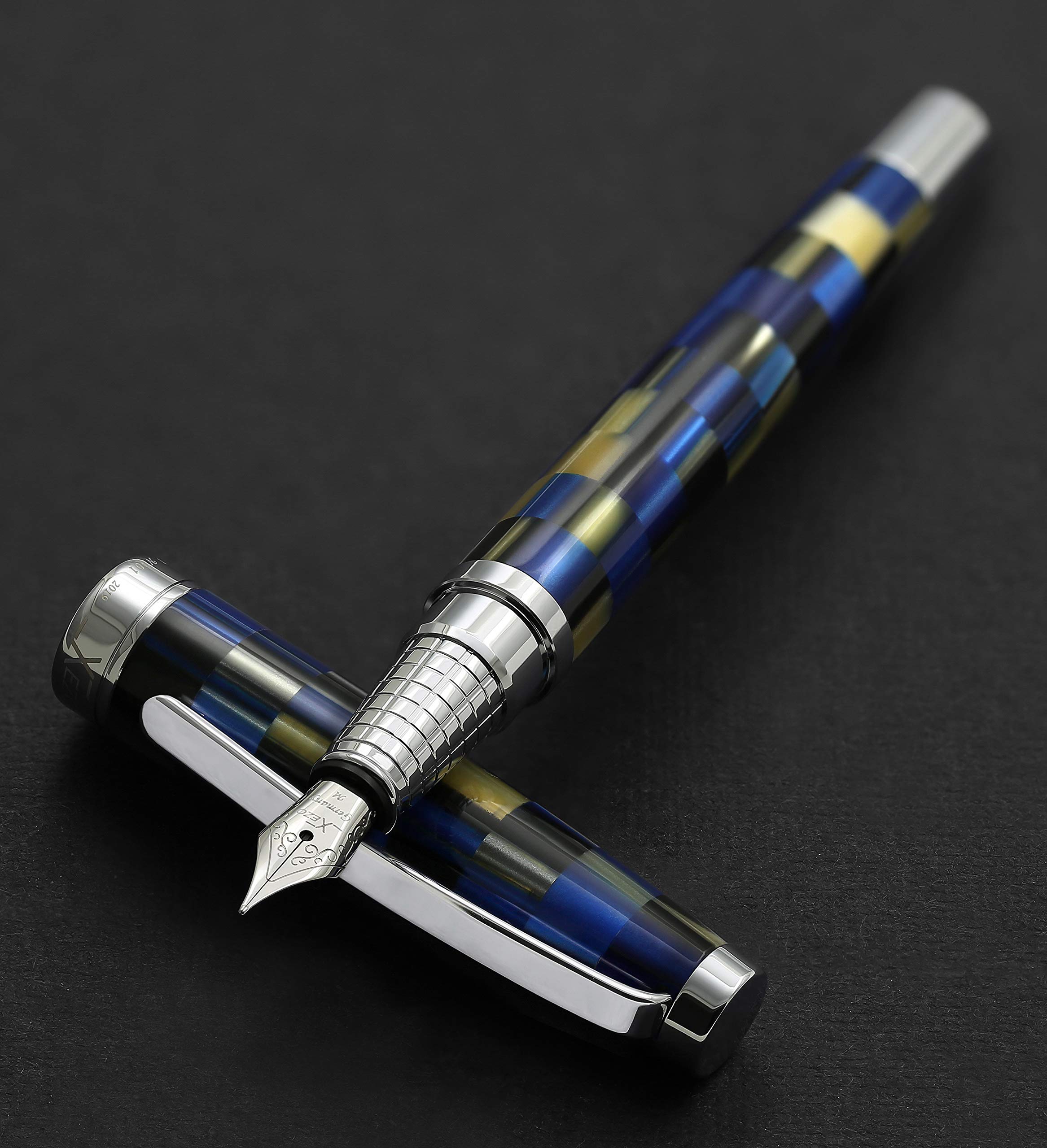 Xezo Urbanite Azul Retro Estilo Serializado Medio Pluma Estilográfica (Urbanite Blue FM)