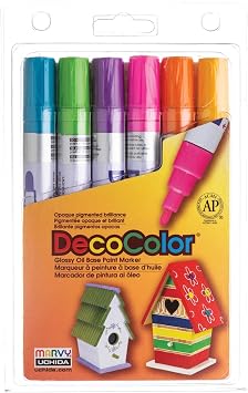 Marvy DecoColor Glossy Oil Base Paint Markers