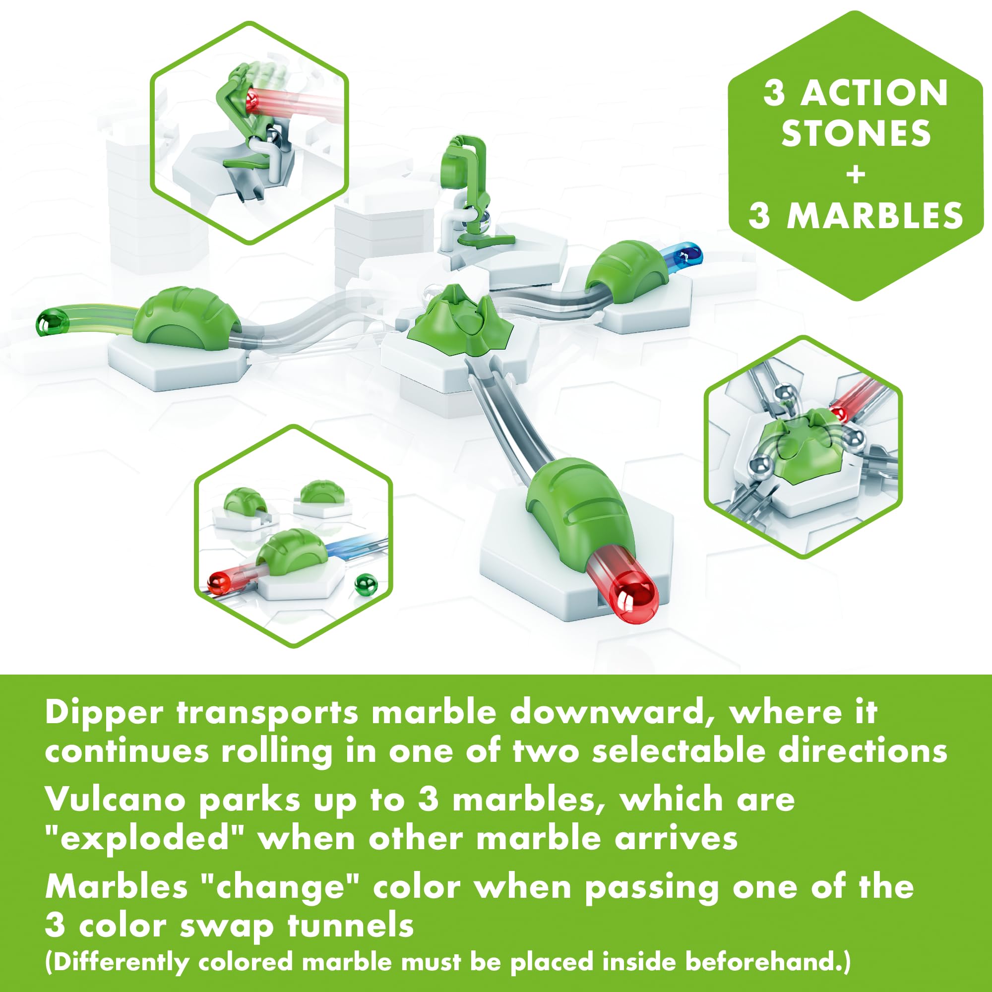 Ravensburger GraviTrax Extension Triplex 24857 - Ideal Accessory for The GraviTrax Marble Run System. Can be Combined with All Starter-Sets, Extensions and Elements, Construction Toy from 8 Years