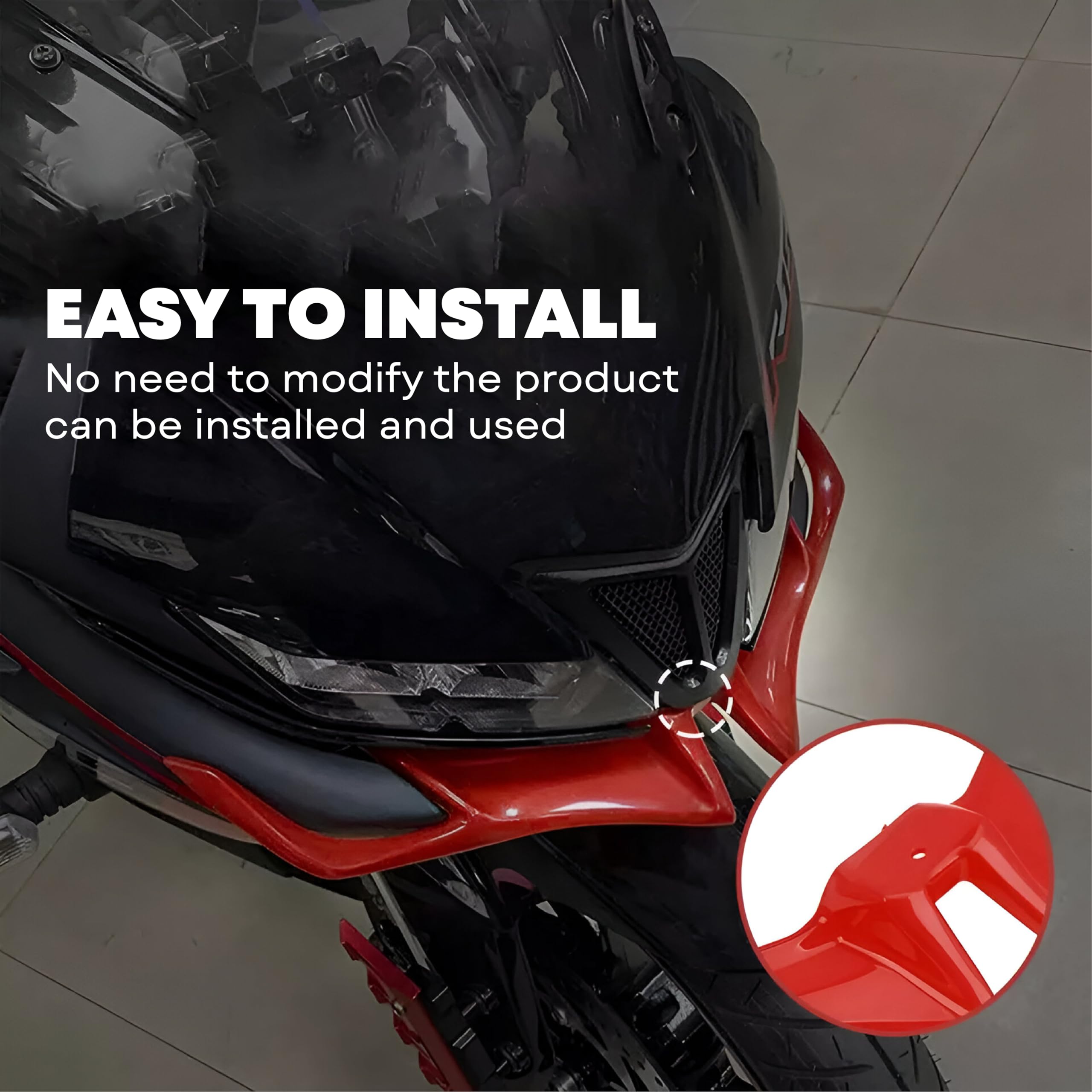 OBEROI'S TRADERS Flexible Large Winglet for Yamaha R15 V3 (Red) - Image 3 thumbnail