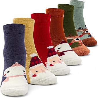 HowJoJo Boys Girls Christmas Socks Kids Warm Socks Winter Thermal Cotton Crew Socks