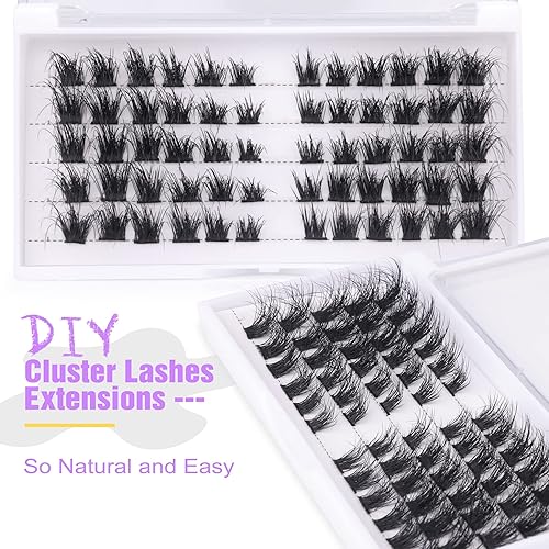 Miniatura 9 de ALICE Pestañas en racimo de pestañas postizas planas, naturales y finas, volumen esponjoso, pestañas de ojo de gato, aspecto de visón, rizo CD,