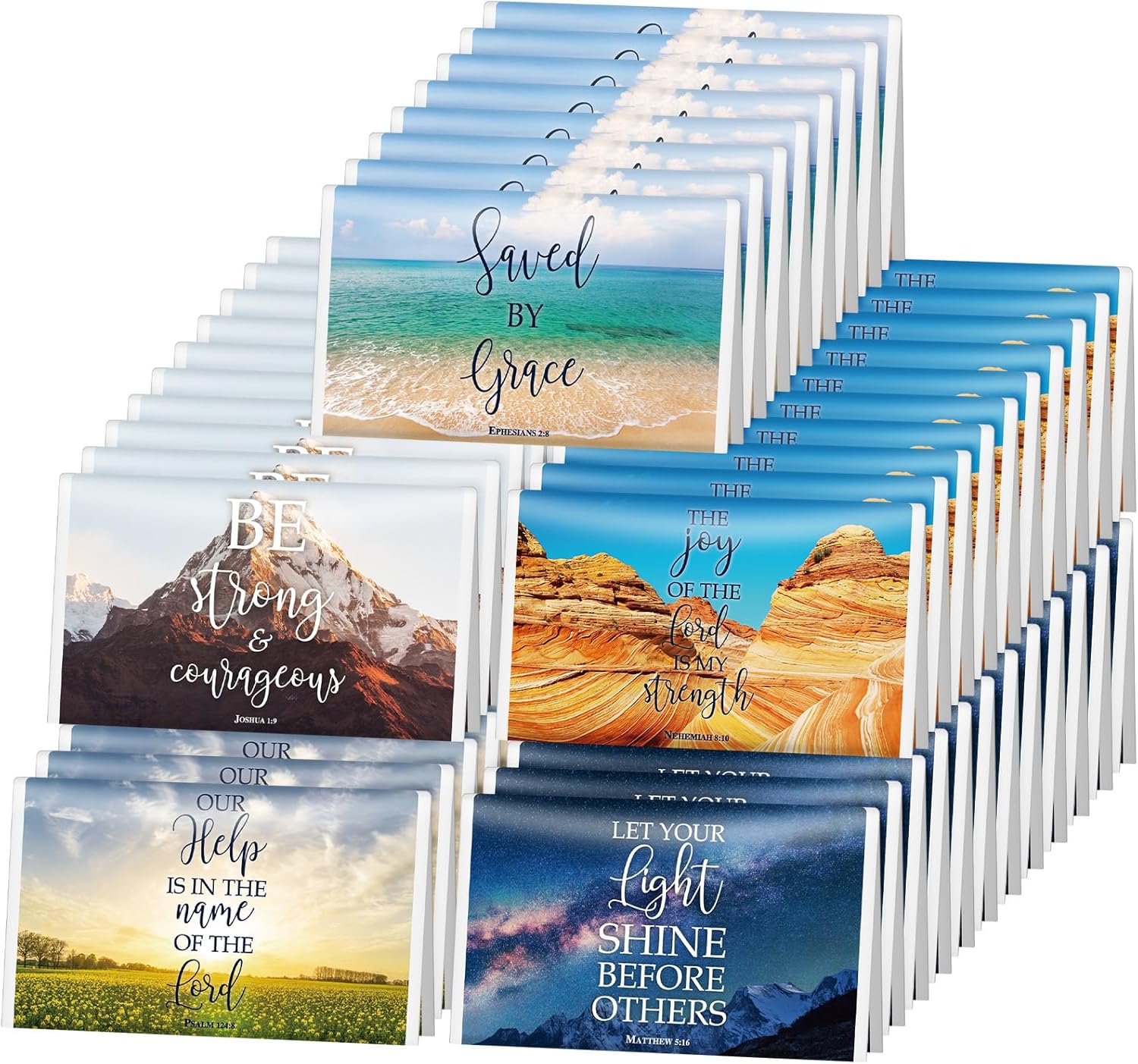 Outus 60 Pack Christian Pocket Tissues Travel Size 3 Ply Small Mini Religious Bible Verse Facial Tissues Individual 480 Sheets for Wedding Travel Sunday School Church Supplies(Christian)