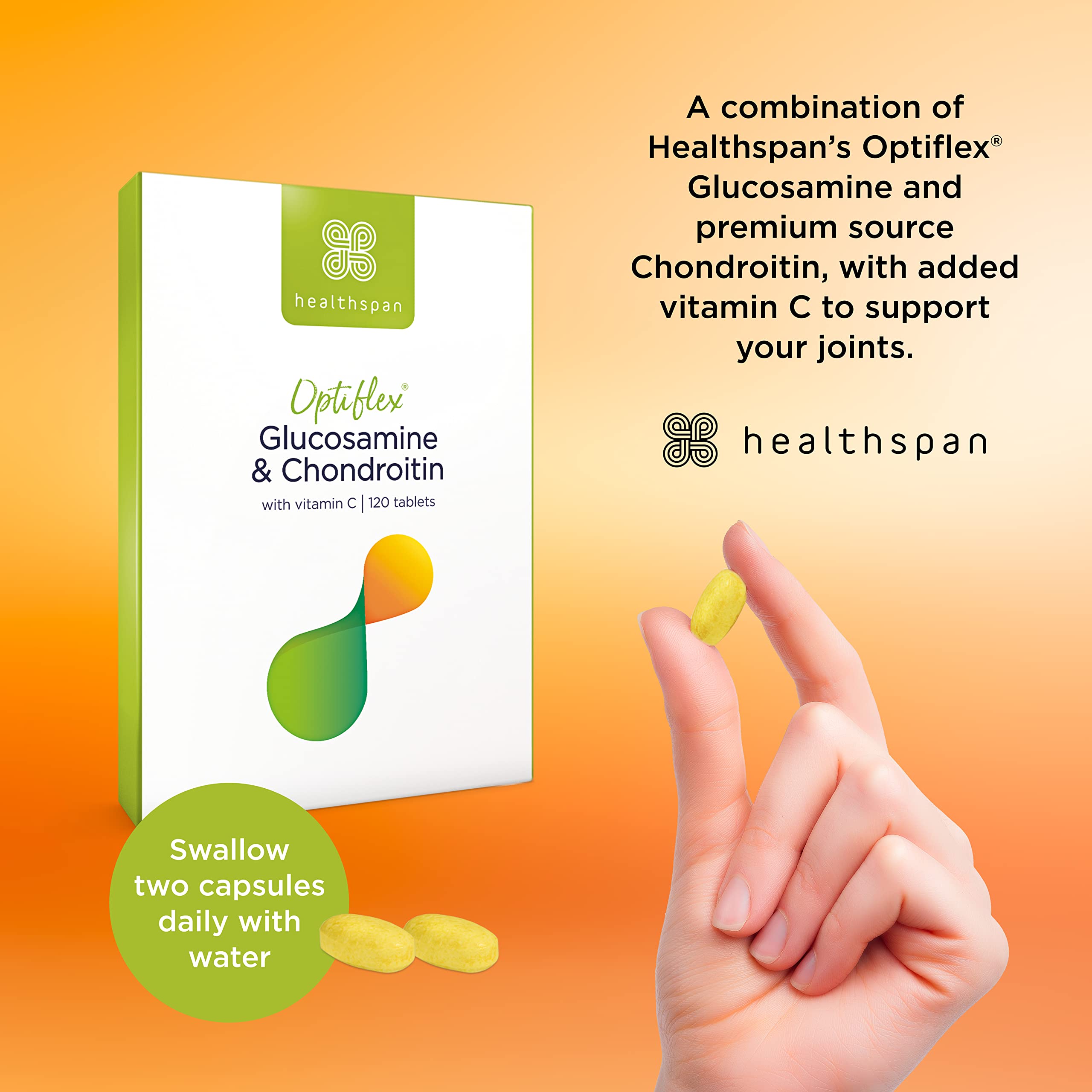 Buy Healthspan Glucosamine & Chondroitin (120 Tablets) Joint Health