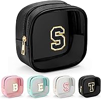 Vista 112 de YOOLIFE - Bolso transparente con iniciales para artículos de aseo personal para mujer, bolso de maquillaje y cosméticos impermeable, regalos de San