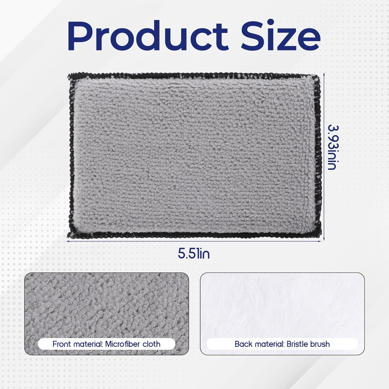 3 Pcs Car Interior Scrubbing Sponges, 5”x3” Auto Detailing Scrub Pads, Microfiber Car Wash Sponges, Interior Cleaning Sponge for Leather, Plastic, Vinyl, Upholstery - Image 2