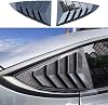 YHCDSEA for Model 3 Rear Side Window Shutter Cover Louver Sport Style Cool Exterior Decoration fit for Tesla Model 3 2017-2025 Accessories Glossy Carbon Fiber Pattern