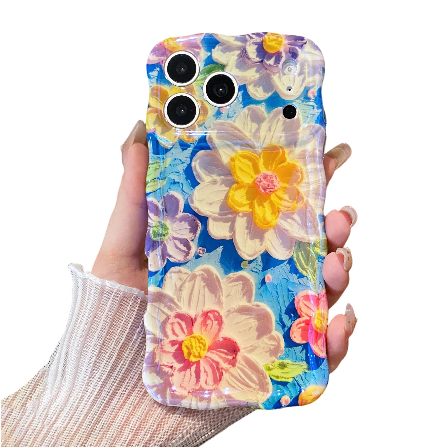 Coque iPhone 11 fleur ondulée pour éviter les chutes et protéger des rayures