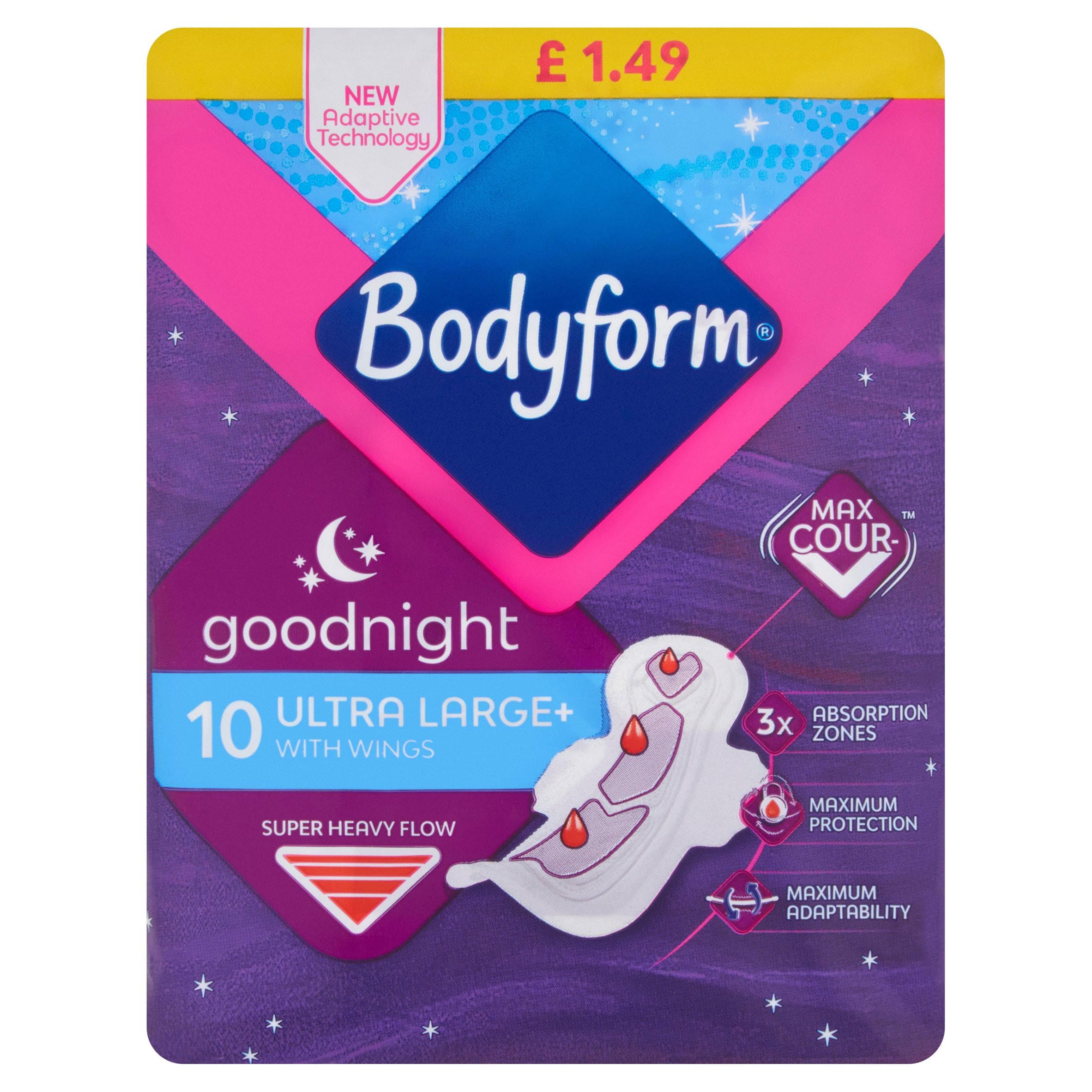 Bodyform Goodnight Ultra Handtücher – 60 Stück
