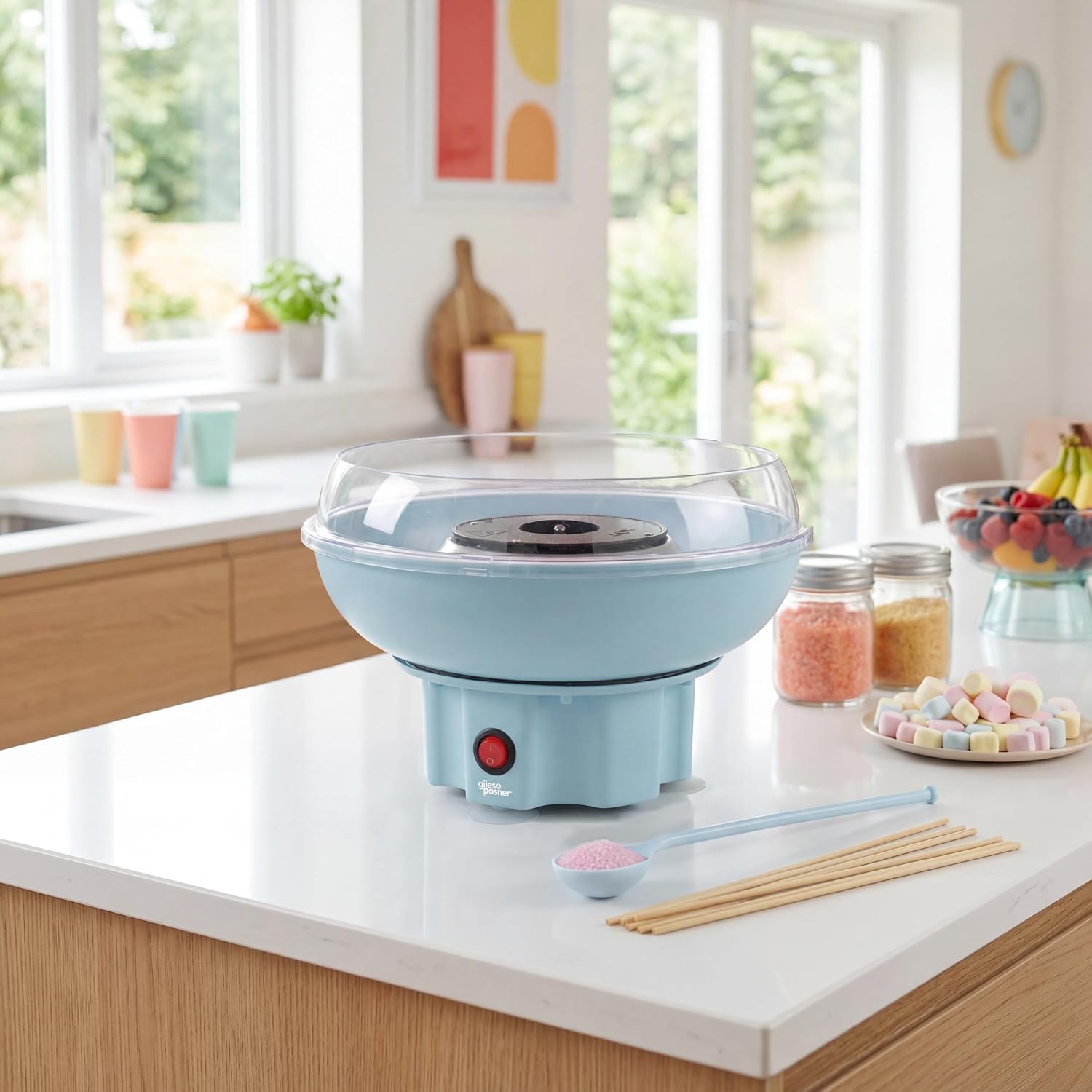 GILES & POSNER G&P Sorbed Candy Floss Maker, Matte Blue