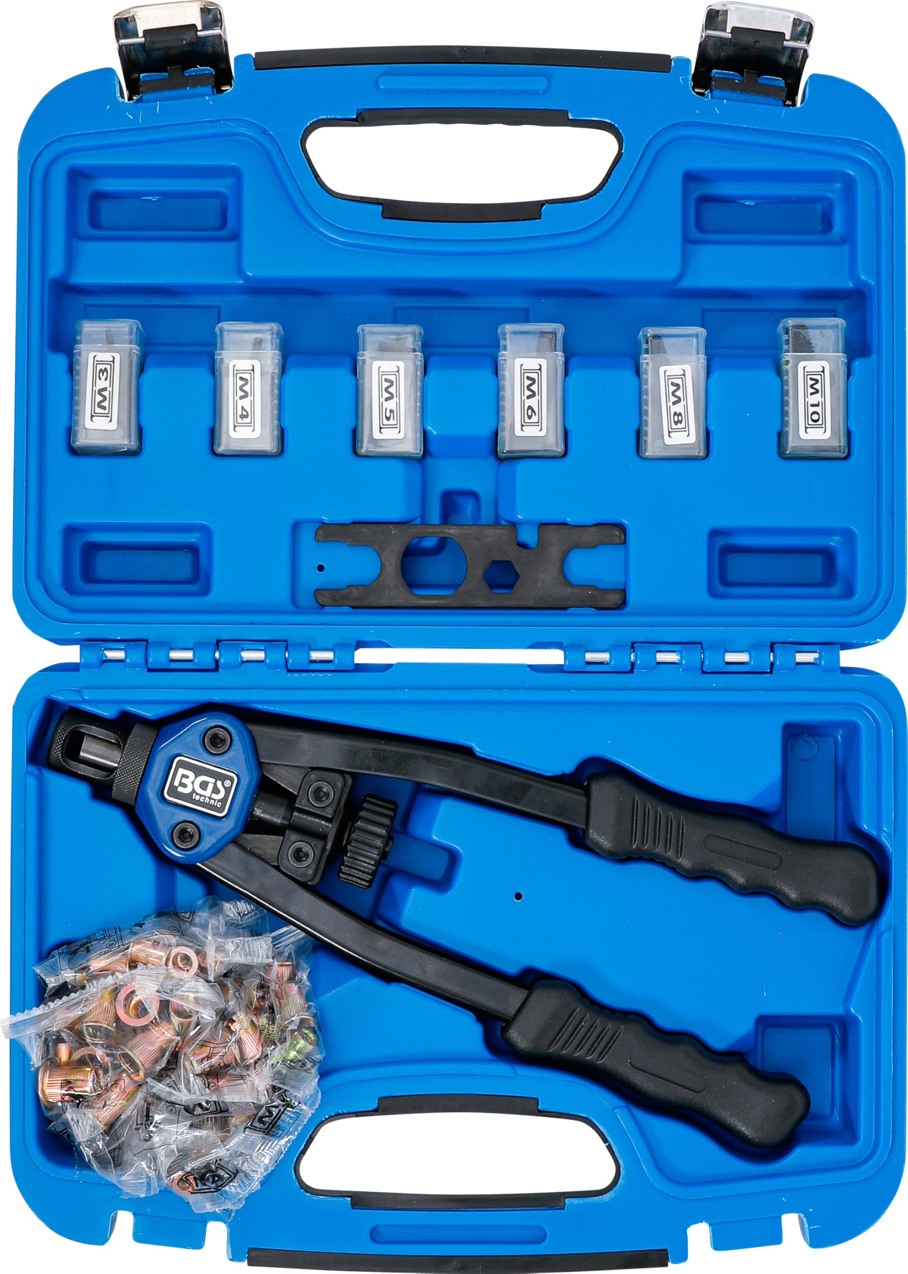 BGS 408 | Set rivettatrice per rivetti filettati | M3 - M10 | 68 pz.
