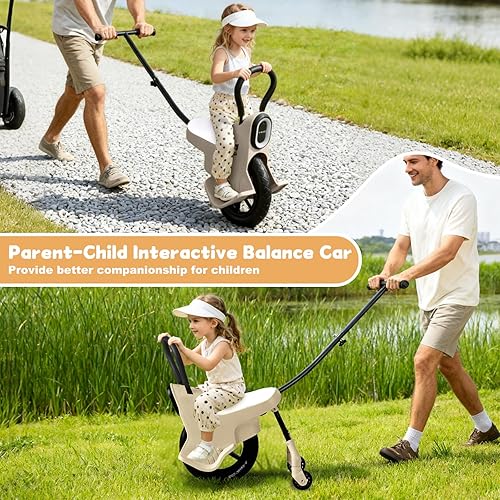 Miniatura 7 de Monociclo manual de 12 pulgadas para niños, bicicletas monociclo ligero con luzpasamanosruedas auxiliares, bicicleta monociclo para padres e hijos,