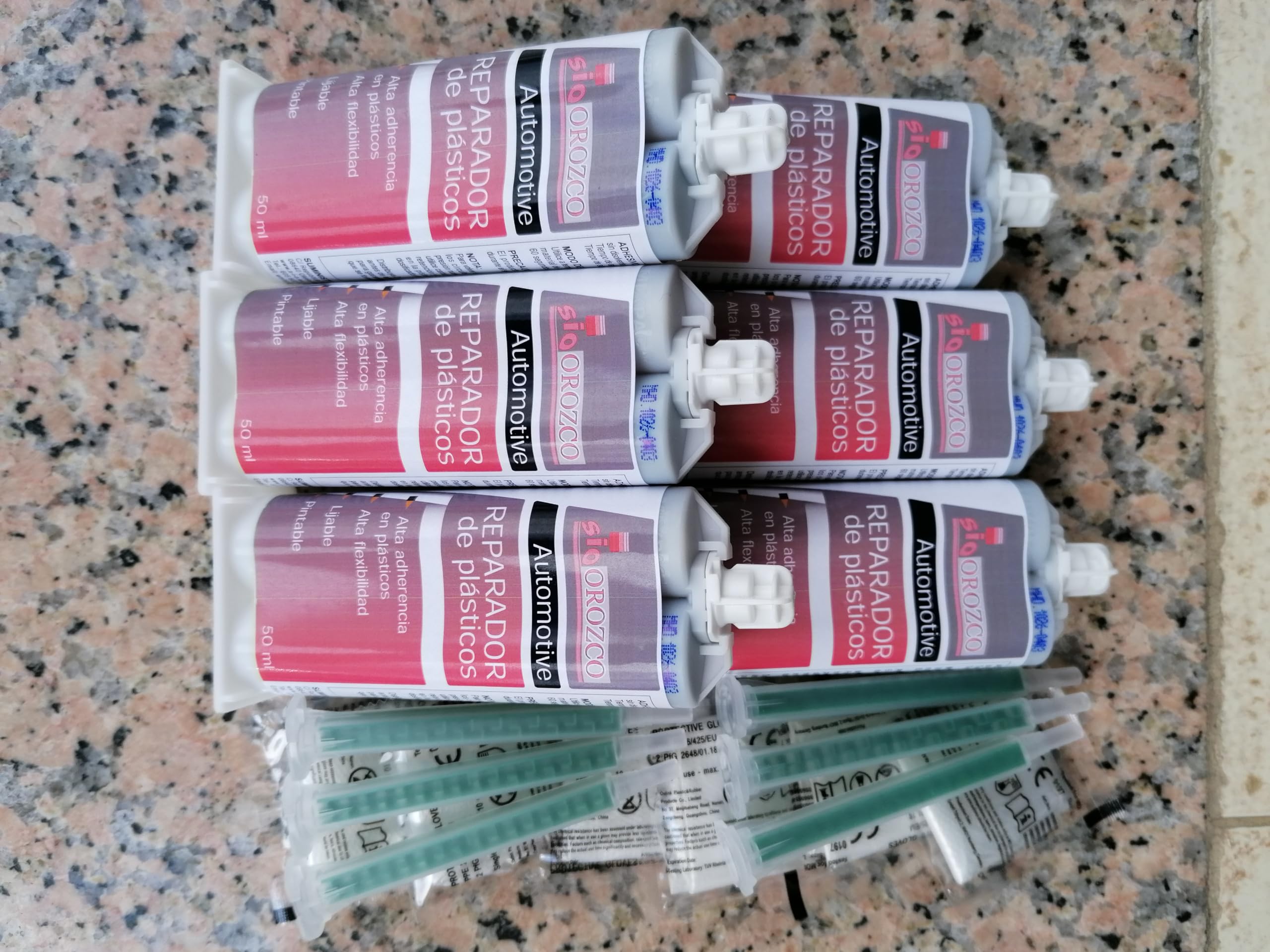SIO 6x Pegamento para Plástico Bicomponente 50ml – Adhesivo Epoxi Alta Resistencia para ABS, PVC y Plásticos Duros – Reparación Fuerte y Rápida Automoción, Hogar e Industria