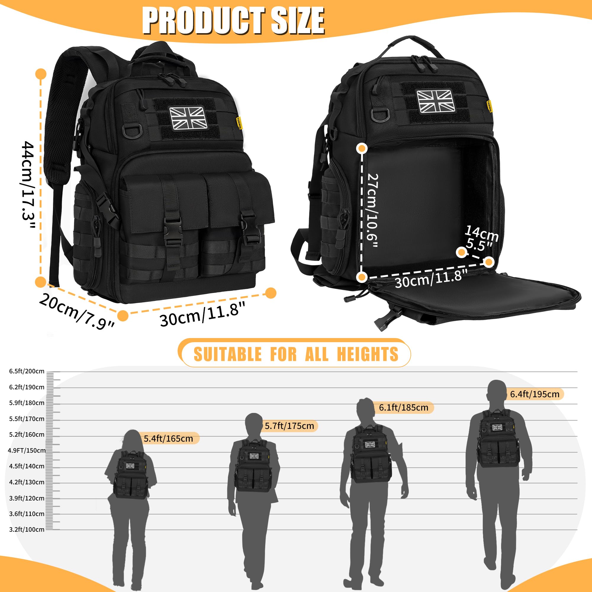 Mochila para cámara con compartimento para laptop de 15.6 pulgadas, bolsa impermeable para cámara, bolsa de fotografía DSLR/SLR duradera compatible con drones Canon, Nikon, DJI, inserto acolchado