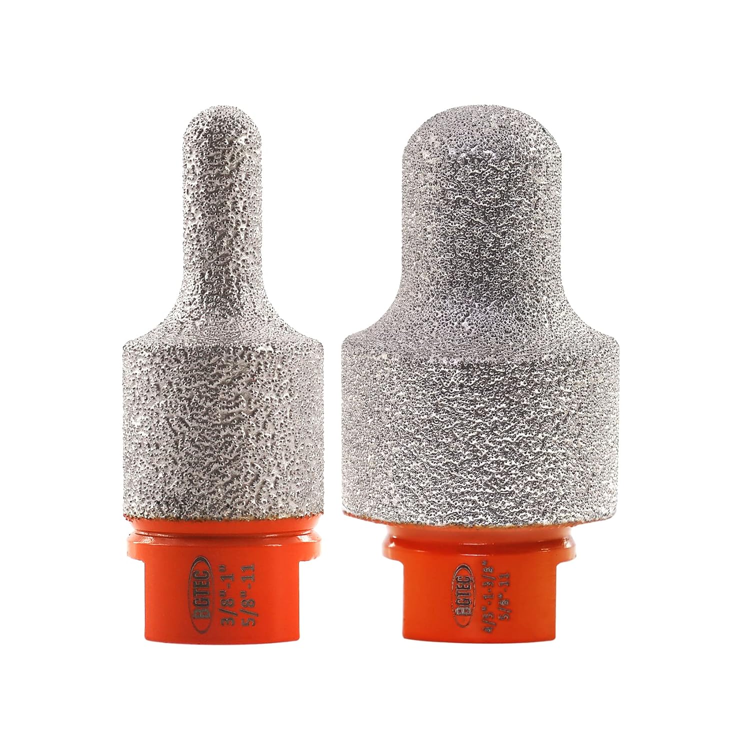 BGTEC Diamond Finger Milling Bit Set Enlarging and Shaping Existing Holes for Ceramic Tile,Porcelain Tile,Marble,Granite 5/8"-11 Thread, 2Pcs