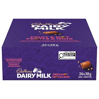 Cadbury DAIRY MILK fruit&nuts milk chocolate bars 38g (24 pack)