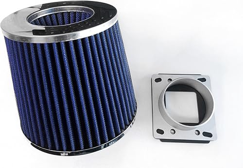Filtro de cono de admisión de aire  adaptador de sensor MAF para BMW E30 serie 3 318325M3 1984-1991 azul