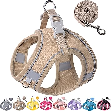 Dog Harness for Small Medium Sized Dog, Puppy Harness and Leash Set Training, Dog Harness and Leash Set, Dog Vest Harness, Dog Harness Small Sized Dog, Small Dog Harness. Brown, S