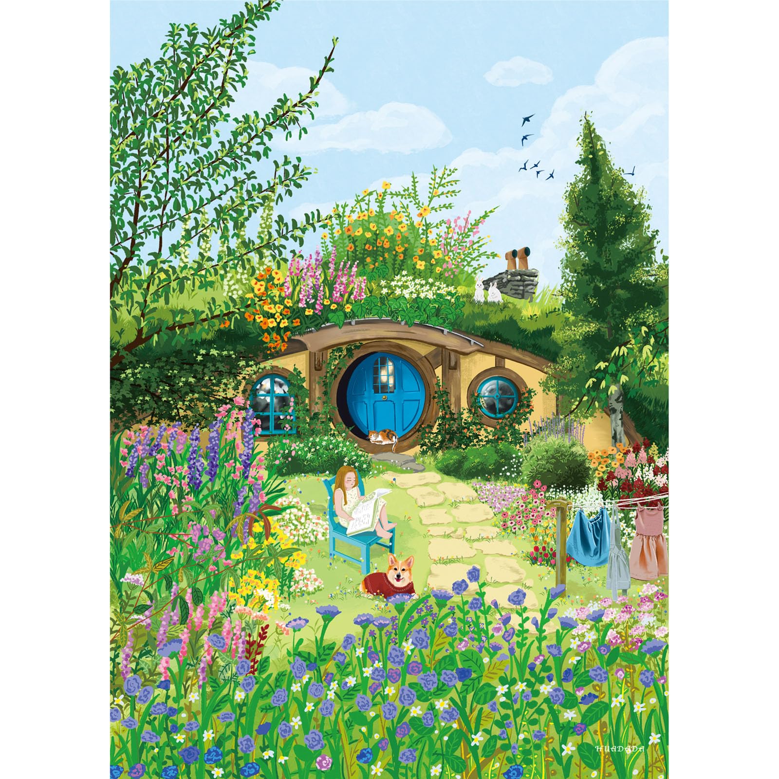 HUADADA 500 Piece Jigsaw Puzzles for Adults, Little Country Garden Jigsaw Puzzle, Home Family Decoration, for Men and Women (No Back Partition) — image 1