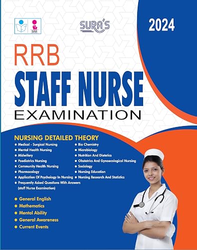 SURA`S RRB Staff Nurse Exam Study Material Book Guide in English Medium 2024