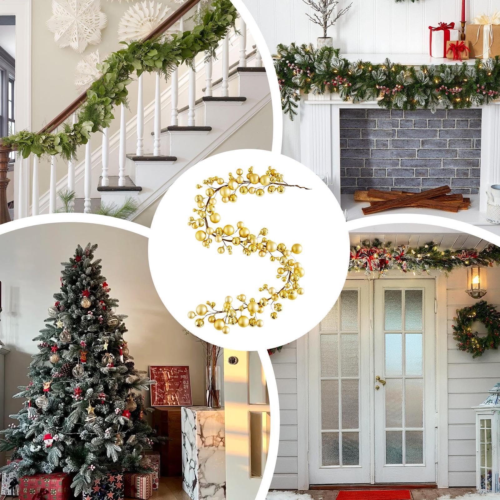 Guirnalda con Bolas para Árbol Navideño Decoración Ajustable