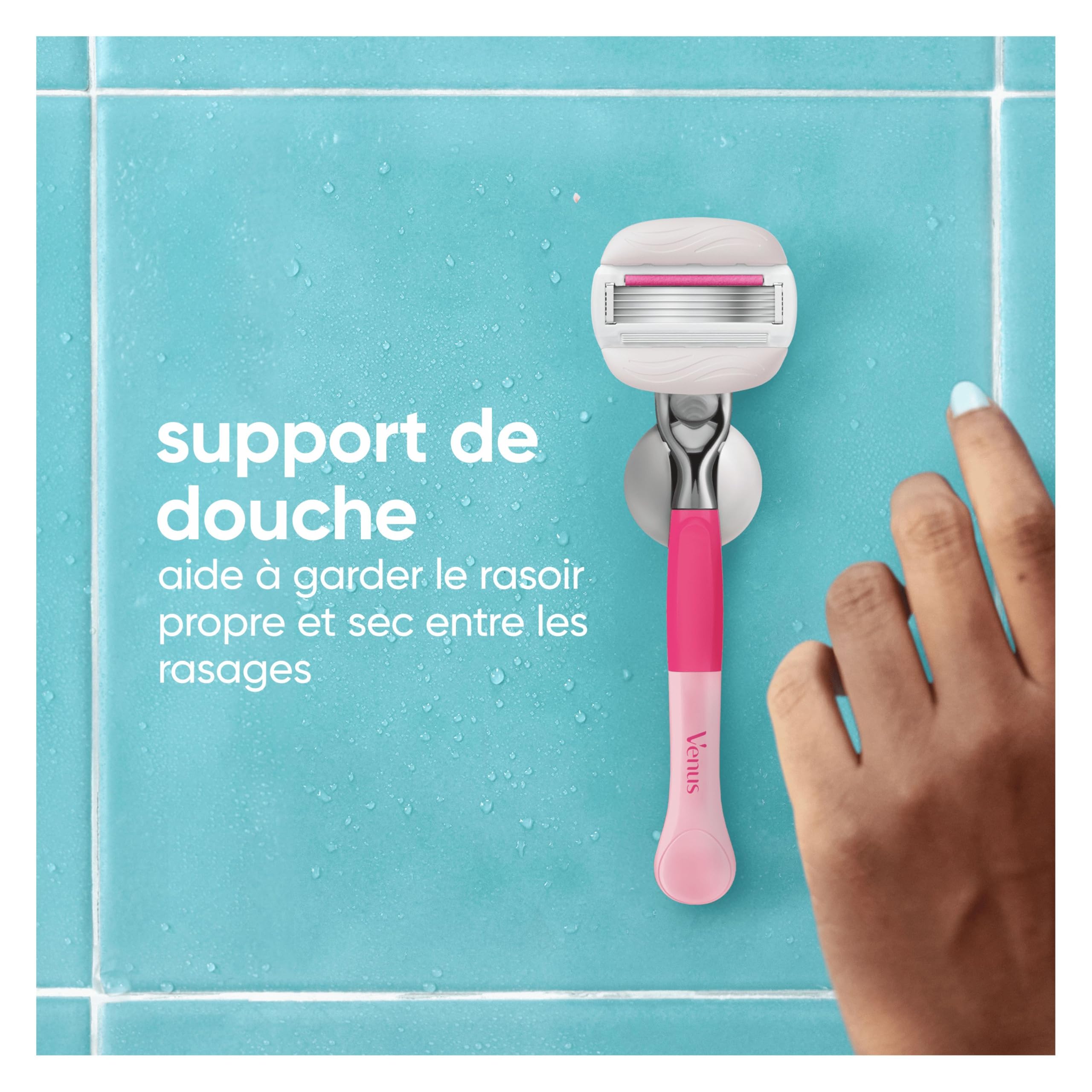 Gillette Venus Lames de Rasoir Femme, 6 Rechanges Pro ComfortGlide – Cartouche aux Barres Hydratantes 2-en-1 pour Mousser et Raser, Rechanges pour la Peau Sèche et Sensible, Parfum Grenade Tropicale