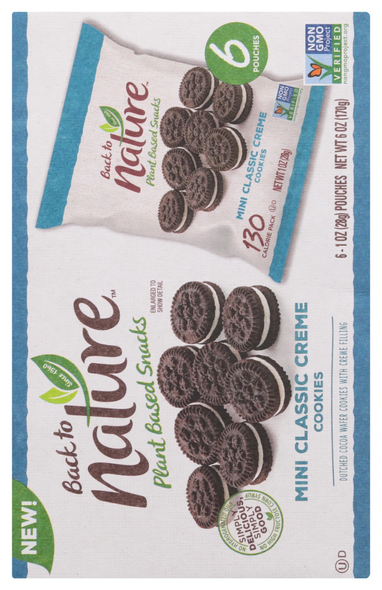 BACK TO NATURE Classic Creme Mini Cookies 6 Count, 1 OZ | Grocery