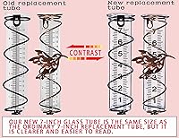 Vista 3 de BIUWING Tubo de repuesto para medidor de lluvia de vidrio de 7 pulgadas de capacidad para exteriores, patio, jardín con labio, mejor calificado