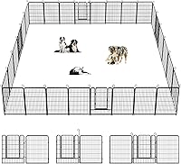 Vista 15 de Corralito para perros, 40 pulgadas de altura, 38 paneles de valla resistente para perros con puerta, corral de ejercicio antioxidante para perros