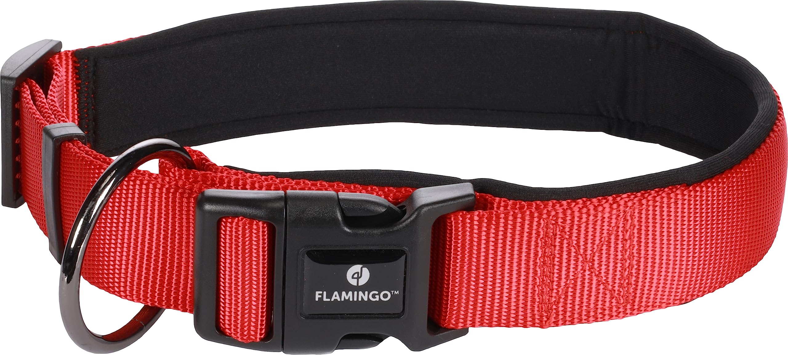 Flamingo Dog Collar Abbi Red XL 55-60cm 32mm