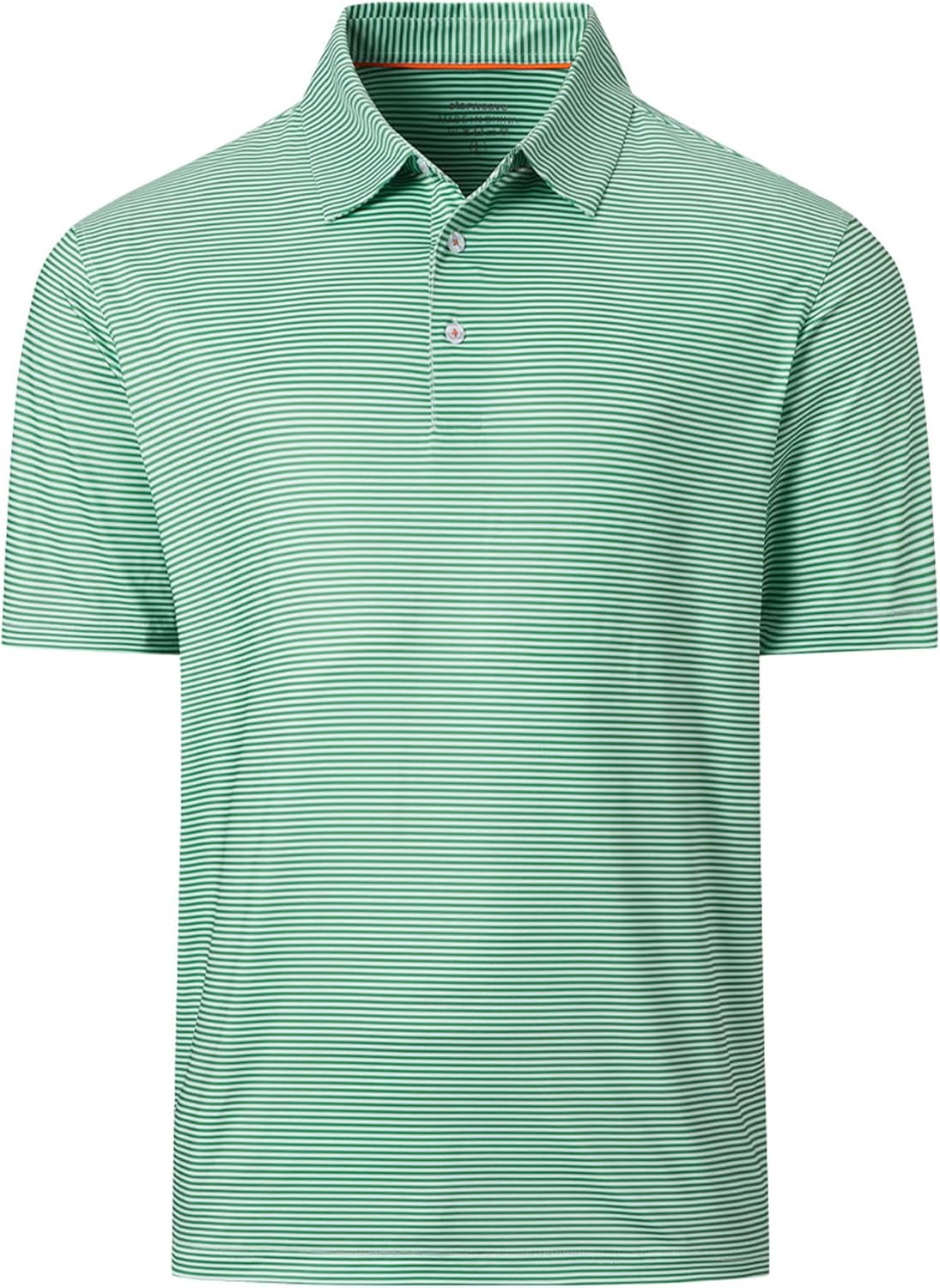 Mens Golf Shirts Short Sleeve Dry Fit Print Moisture Wicking Performance Collared Casual Polo Shirts for Men