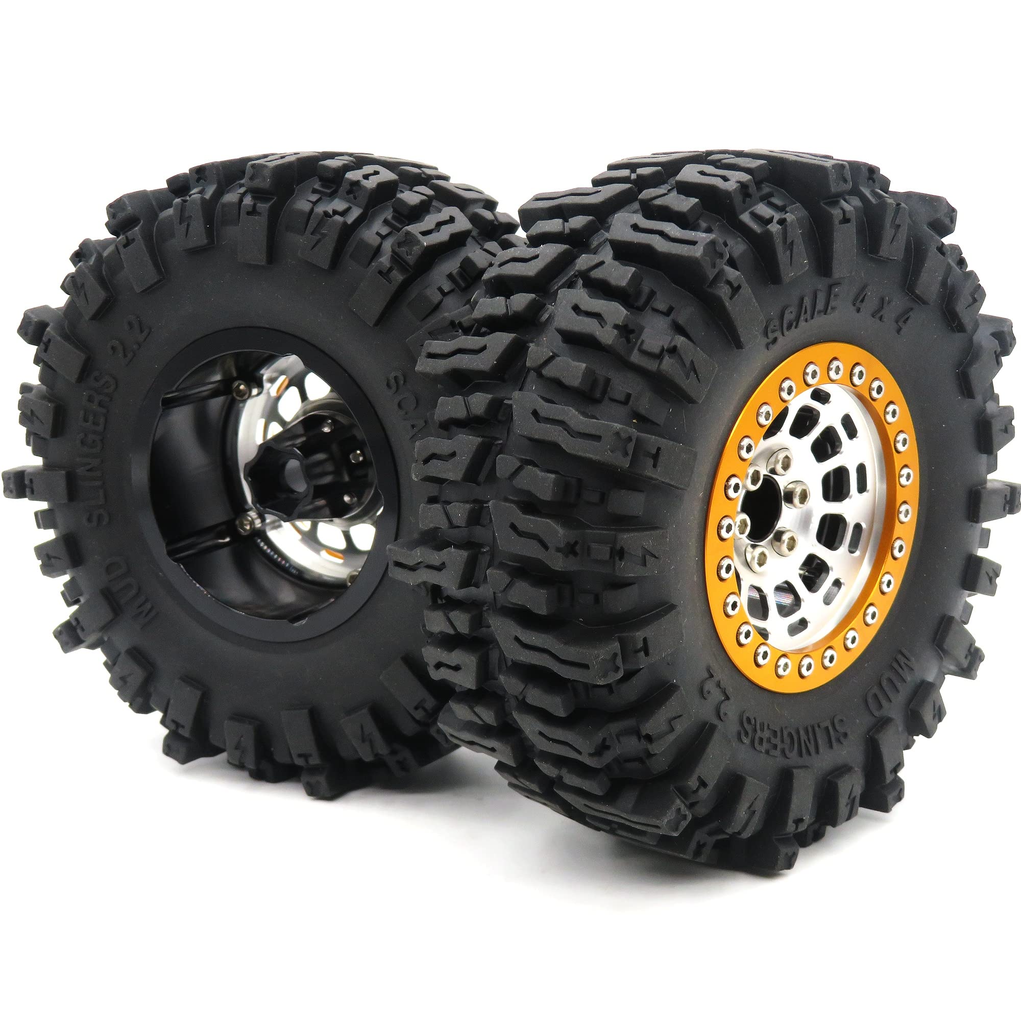 Amazon | HOBBYSOUL 2.2 ビードロックホイール シルバーゴールド & 2.2