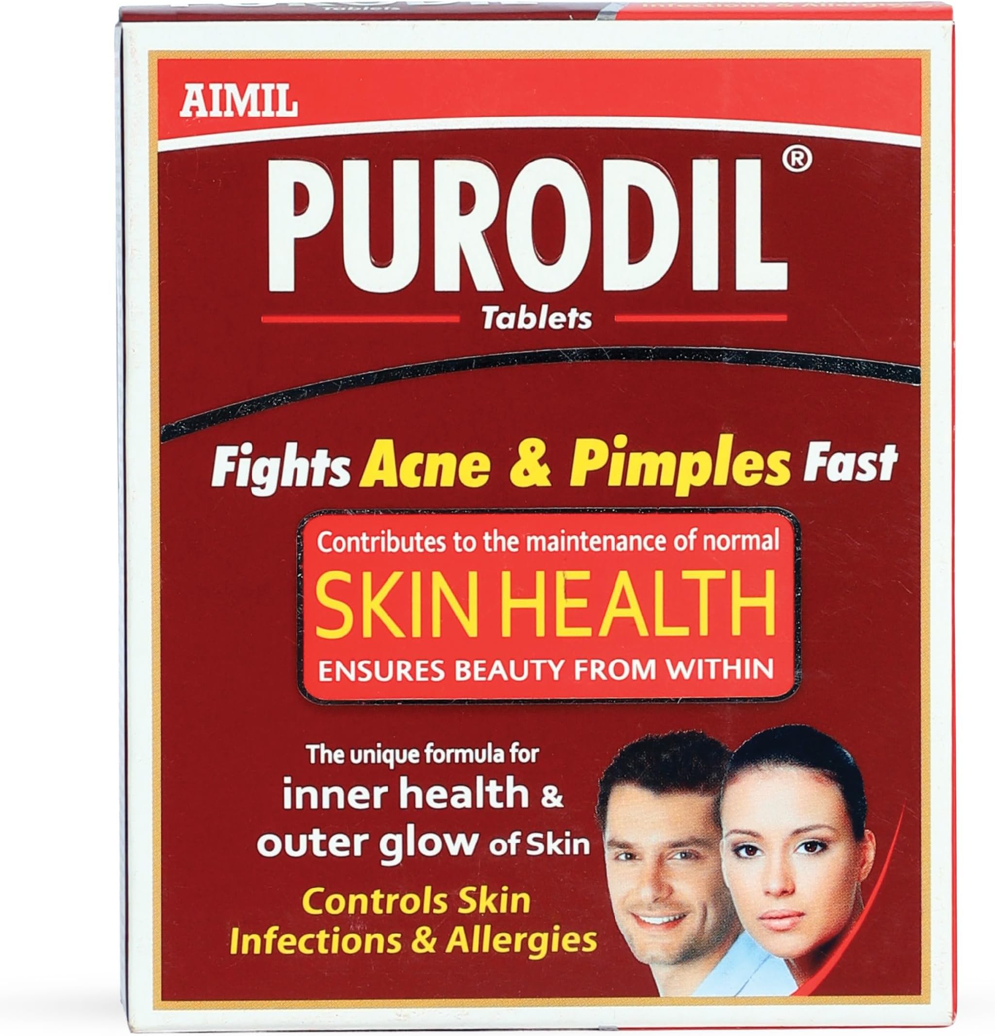 AIMIL Purodil Blood Purifying Formula for Healthy Skin| Clear Complexion Ayurvedic Tablets| 30 Tablets