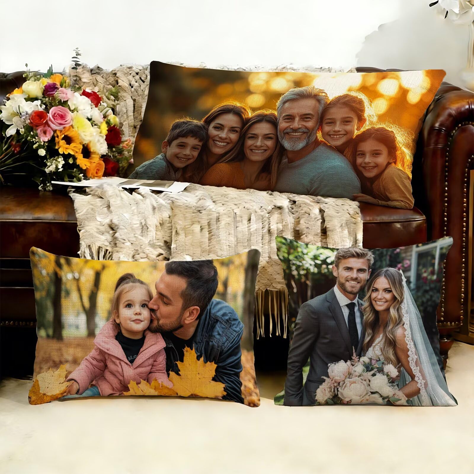 Cojin Personalizado Foto a Doble Cara 60x180cm - Cojines Exterior,Funda de Almohada Impermeable - Regalo Original para San Valentín y Aniversario Parejas para Cama Sofa Terraza Salon Jardin J1-111